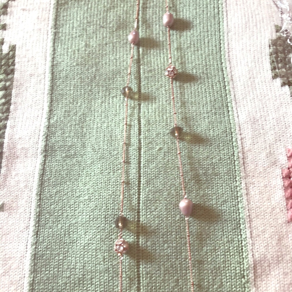 Stella & Dot long rose gold necklace